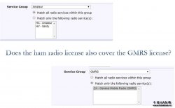 业余无线电执照也包括GMRS执照吗？